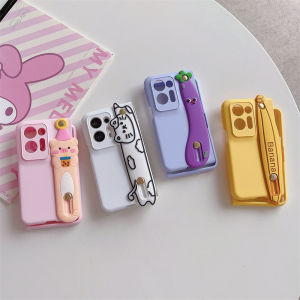 Creative Cartoon Strap Phone Case for Oppo Find N2 Foldable Screen Ultra-Thin Skin-Like Womens Style Fashionable Cute Flip Cover