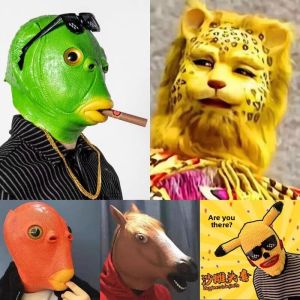 Green Fish Head Mask Full Face Funny Sand Sculpture Costume Party Prop Adult Entertainment Weird Cute Halloween Accessory