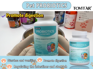Tovitar® Dog Supplements,probiotic chewable tablets for cats and dogs regulate the stomach and increase appetite