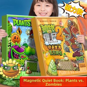 XIONGBUFAN | Educational Plant VS Zombies Magnetic Quiet Book for Boys 3-6 Years