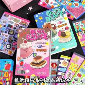 Mr.paper | Bộ Sticker Phong Cách Y2K Phối Hợp Tạo Cảm Giác Dopamine Dùng Trang Trí Sổ Tay Làm Đẹp Vỏ Điện Thoại & Album Ảnh - Sticker Văn Phòng Phẩm Bằng Nhựa