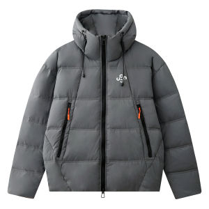 ERSN STUDIO | Windproof Thermal High Collar Diagonal Zipper Down Jacket