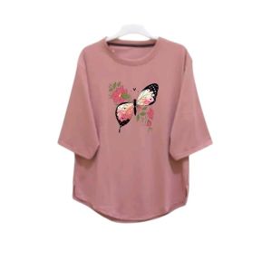 kaos oversize wanita/kaos wanita lengan 3/4 LD 120 pj 70