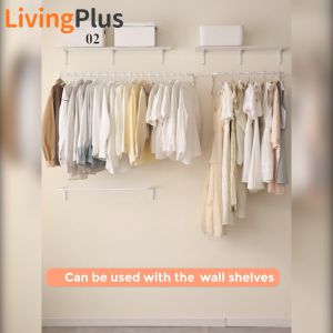 100/80/60cm Cloth Bar Clothes Rack Wall Mounted Clothes Hanger Besi Gantung Baju Sangkut Baju Penyangkut Baju Clothing Hanger Rak Baju Murah
