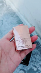 Bật Lửa Zippo Đồng Đỏ Copper Wind-Proof Đời A-24 Hàng Hiếm Sưu Tầm ( Tặng Đá Bấc ) Hột Quẹt Xăng Đá Zippo