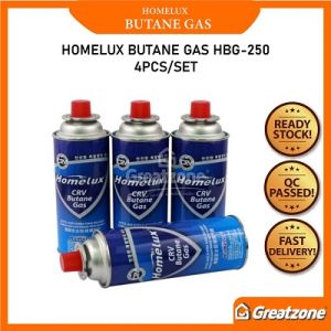 HIGH QUALITY HOMELUX BUTANE GAS HBG-250 4PCS/SET