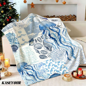 Beast Kingdom | Oceanic Collage Winter Summer Flannel Blanket Throw Fleece Soft Fuzzy Plush Cozy Fleece Blankets for Sofa Ideal Gifts
