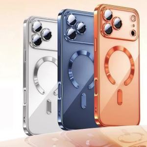 Ốp Điện Thoại Mạ Từ Tính Cao Cấp Cho iPhone 18/17/16/15/14/13 Pro Max Vỏ Trong Suốt Tương Thích Với iPhone 17 Air