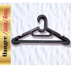 Hanger /Gantungan/Plastik Hitam 1Lusin 12 Pcs