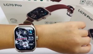 LG70 Pro Smartwatch/Fitness/Smart Bracet: Gelesture Control.Independent Alarm ClockOrder health tracker NFC.Now! ⌚