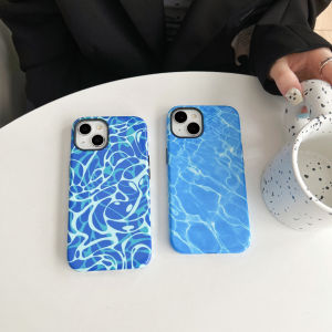 Ocean Themed Magnetic Absorption Card Case Two-In-One Filmlike Full Cover Protective Shell for Apple iPhone15ProMax Anti-Fall Creative Dark Style