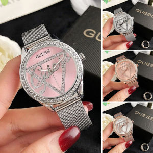 High Quality Luxury Diamond Fashion Ladies Watch Causal Quartz Wrist Watches Korean Version of Simple Fashion Watch Crystal Round Watch Women Luxury Stainless Steel Clock Quartz Women Wristwatch