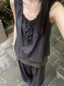 SENWA | Womens Sleeveless Top and Wide Leg Pants Set