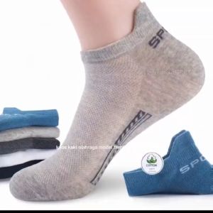 6 Pasang Kaos Kaki Olahraga Pendek Matakaki Motif Kuping Kaos Kaki Sport Pria Wanita Dewasa Terbaru