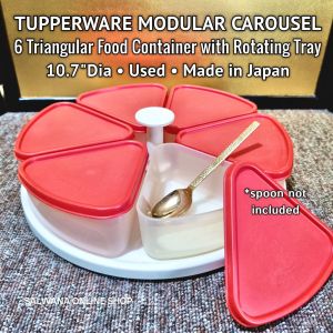 TUPPERWARE MODULAR CAROUSEL JAPAN - FOOD KEEPER SET ROTATING TRAY LAZY SUSAN • FOOD CONTAINERS