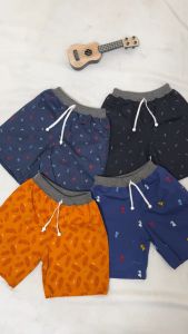 Paket 2 Celana Pendek Anak Laki-laki Pinggang Tinggi Motif Grafis Nyaman