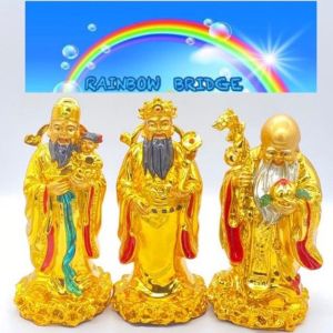 THREE WISE MEN (3PCS-GOLD-LARGE) #NO.123G #SIZE:H18CM #881