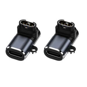 2-Pack Compatible with Garmi Converter Adapter L Type USB C Adapter for Garmi Fenix 7 X/S 6 X/S 5 X/S 5 X/S and More