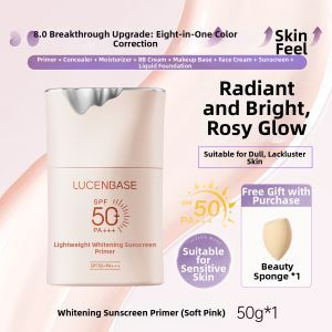 Lucenbase | Whitening Sunscreen Primer With Concealer Skin Toner And Brightening Purple
