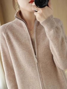 Slimming Effectiveness Winter Womens Knitted Sweater Coat Long Sleeve Cashmere Loose Fit High Collar Base Shirt Warmth Function
