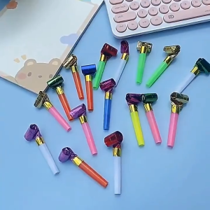 Colorful Party Blower Whistle Funny Cheering Toy Kids Birthday Holiday Atmosphere Blow Stretch Creative Toy