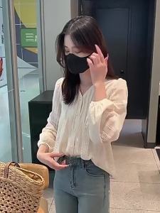 Elegant V-neck Chiffon Lace Blouse