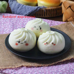 1pc Simulation of Steamed Bread Model Fake Food Decompression Kneading Music Props Home Decoration Expression Random