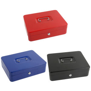 Heavy Duty Security Safe Box with Lock Large Cash Box for Money and Important Documents 11.81x9.45x3.54 inch