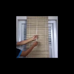 Kerai Tirai Gorden Gulung Lidi Tenun Motif Macan Lebar 50 Panjang 100 120 dan 150 cm