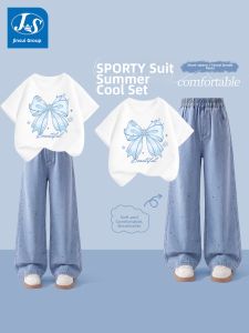 JS | Cute Light Summer Girls Set Sleeveless Jeans