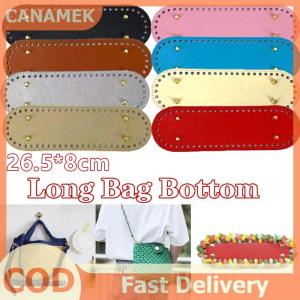 CANAMEK PU Túi Da dưới cùng với 4 đinh tán Túi hình bầu dục dưới cùng chịu mài mòn mạnh mẽ bền túi dưới cho Crochet đan Túi xách dưới