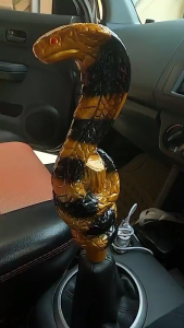 SHIFT KNOB MOTIF COBRA HITAM LIST GOLD / TONGKAT TUAS PERSNELING / SHIFT KNOB MOBIL DIESEL MOTIF