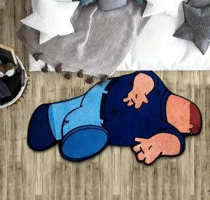 Thảm Trải Sàn Chống Trượt Hình Nhân Vật Hoạt Hình VIKAMA Thảm Trải Sàn Mềm Mại Sang Trọng Cạnh Giường Ngủ Cho Phòng Ngủ Phòng Khách Ký Túc Xá Trang Trí Nhà Cửa Chống Phai Màu Mặt Sau Bằng Nhựa PVC