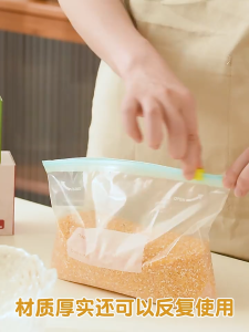 Food-Grade Resealable Storage Bags Slider-Zip Fresh Keeping Bag for Kitchen Fridge