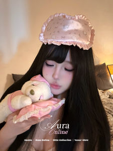 Soft Satin Sleep Eye Mask Floral Lace Edge Comfortable Fit Gentle on Eyes Light Blocking Ideal for Sleeping And Relaxation