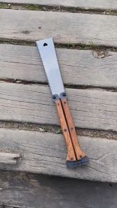 Gergaji Lipat Portable Gergaji Tarik Tepi Ganda Gergaji Kayu Manual Foldable Butterfly Saw