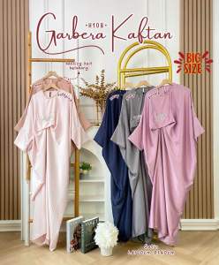 GARBERA KAFTAN WANITA SIMPLE ELEGAN SATIN