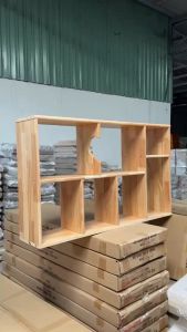 Kệ sách treo tường rộng 100cm gỗ tự nhiên hàng lắp ráp - Ori House