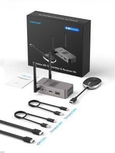 Lemorele | Lemorele Wireless HDMI Transmitter Receiver Extender Kit Video Transceiver 1080P Display Adapter Dongle for TV Monitor Projector