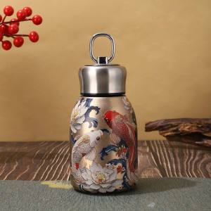 ThreeDimensional Embossed Stainless Steel Cup Thermos Home Embossed Stainless Steel 小胖丁不锈钢保温杯