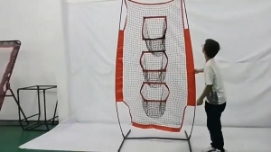 Football Throwing Target Net 8x4ft 3 Pocket QB Trainer Portable Practice