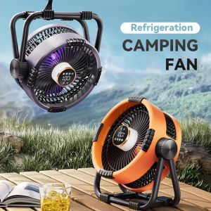 Camping Fan 20000mAh Rechargeable Portable Outdoor Camping Air Circulators Wireless Tent Ceiling Fans with Hook Light Motorcycle