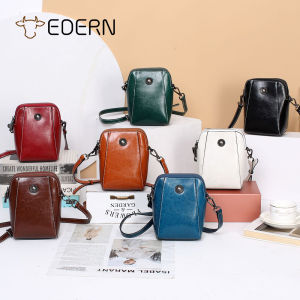 Túi đeo da thật mới cho phụ nữ da bò cao cấp ánh sáng Túi đeo vai thời trang đa năng túi đeo chéo nhỏ Phụ nữ túi đựng điện thoại