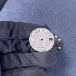 Nologo 28.5mm fit Sea Turtle SKX MOD green luminous black/white meteorite watch dial for NH35 NH36 watch accessories