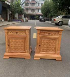 tủ táp gỗ gõ kê đầu giường mặt 40x50 cao 60