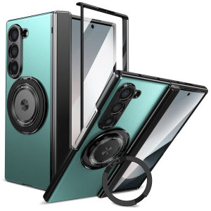 Premium 360 ° Ốp Lưng Có Vòng Xoay Và Chân Đế Cho Samsung Galaxy Z Fold - Vỏ Bảo Vệ Siêu Bền Với Miếng Dán Bảo Vệ Mặt Trước