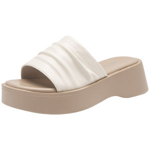 DUSTO | Silver Thick Sole Wedge Sandals