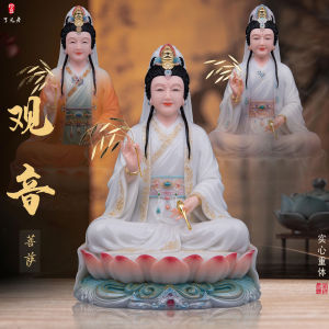 Buddha Statue Han White Jade Lotus Child Blessing Home Decoration Artistic Style Chinese Subject Material Stone