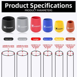 MONLEYTA | Protective Sleeve Silicone Lure Rod Handle Tail Weight Plug Accessories Complete Set Fishing Rod Aftermarket Part Cover Cap