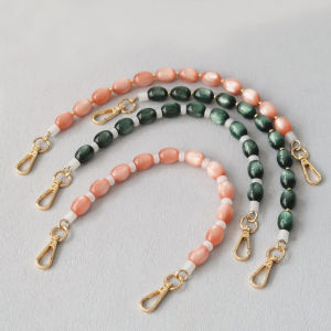 แฟชั่นใหม่อุปกรณ์เสริมถุงสตรีฤดูใบไม้ร่วงสายอะคริลิกลูกปัดโซ่หรูถอดออกได้กระเป๋าถือสตรีโซ่สะพายบูติค